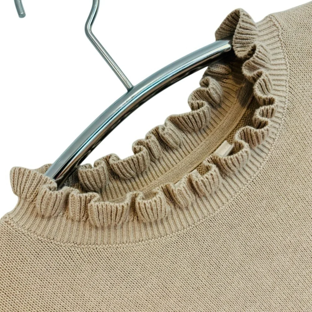 GAP KIDS 2-in-1 SWEATER DRESS, TAN & CRANBERRY PLAID, SIZE L